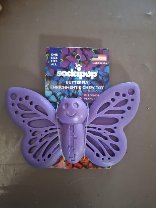 Jouet Sodapup - Butterfly purple - à lécher et à mâcher pour chien et chat