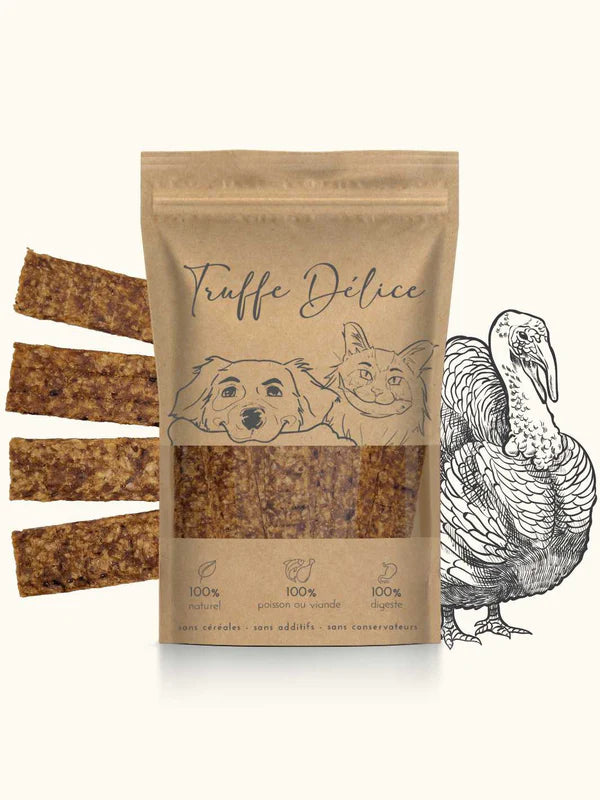 Lamelles de dinde pour chiens et chats - 100 gr