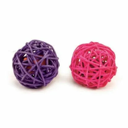 Lot de 2 balles Rotan avec herbe à chat