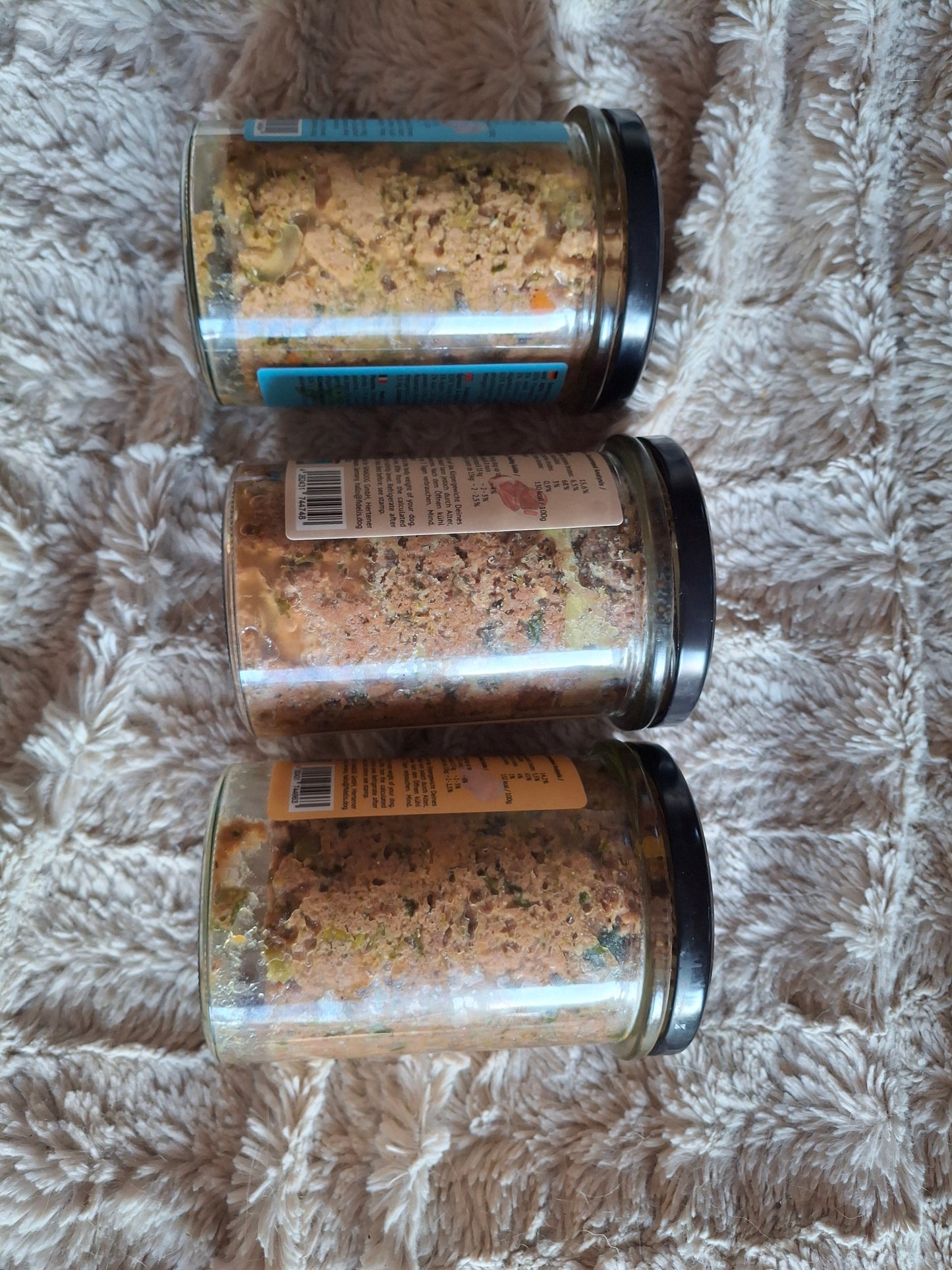 Menu frais pour chien à la dinde avec patate douce, épinards et pomme - 400gr