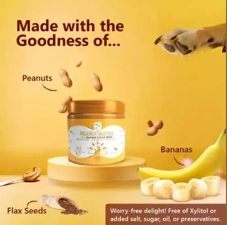 Beurre de Cacahuète PAWFECT Bananes et Graines de Lin | 450g