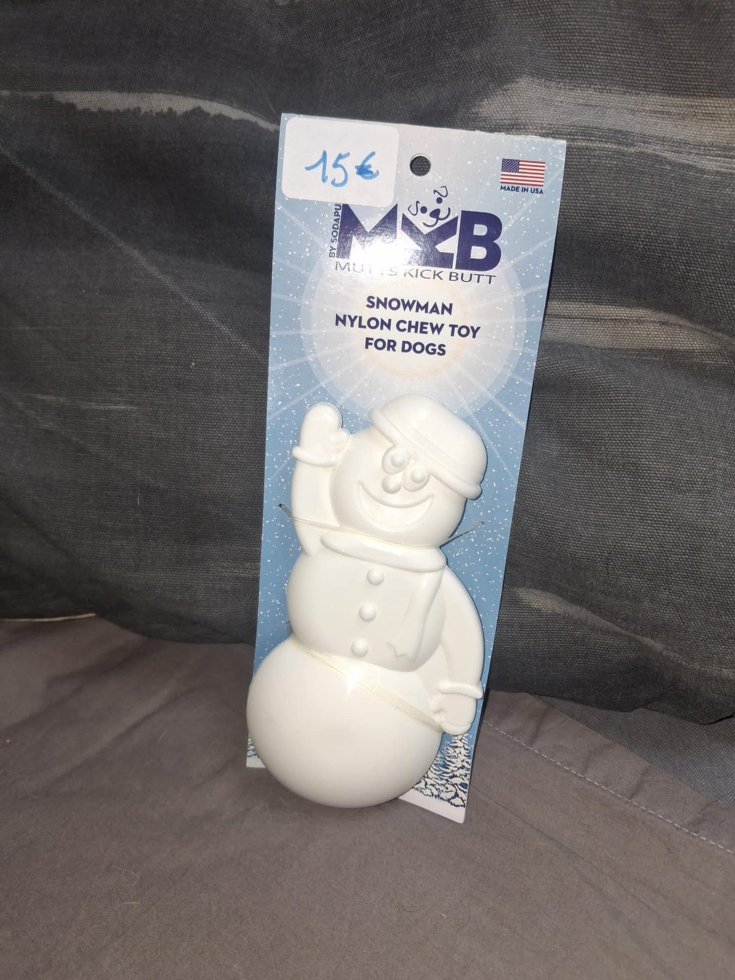 ☃️ Jouet à Mâcher en Nylon – Bonhomme de Neige pour Chien