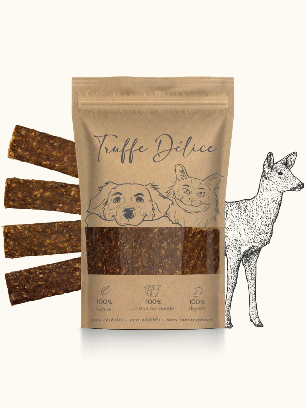 Lamelles dentaire de Biche pour chiens et chats