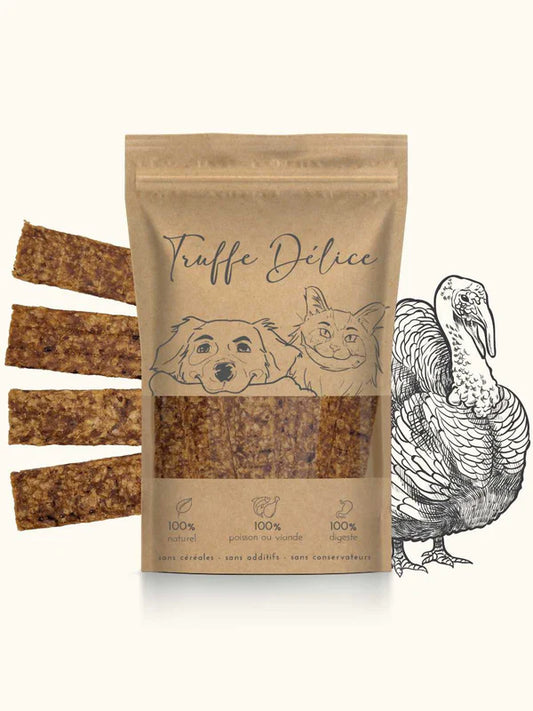 Lamelles de dinde pour chiens et chats - 100 gr